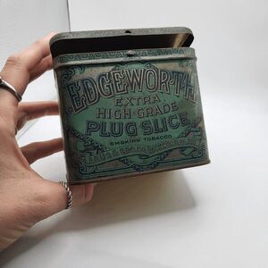 Antique Edgeworth Smoking Tobacco Tin - 3" x 4.5" x4"